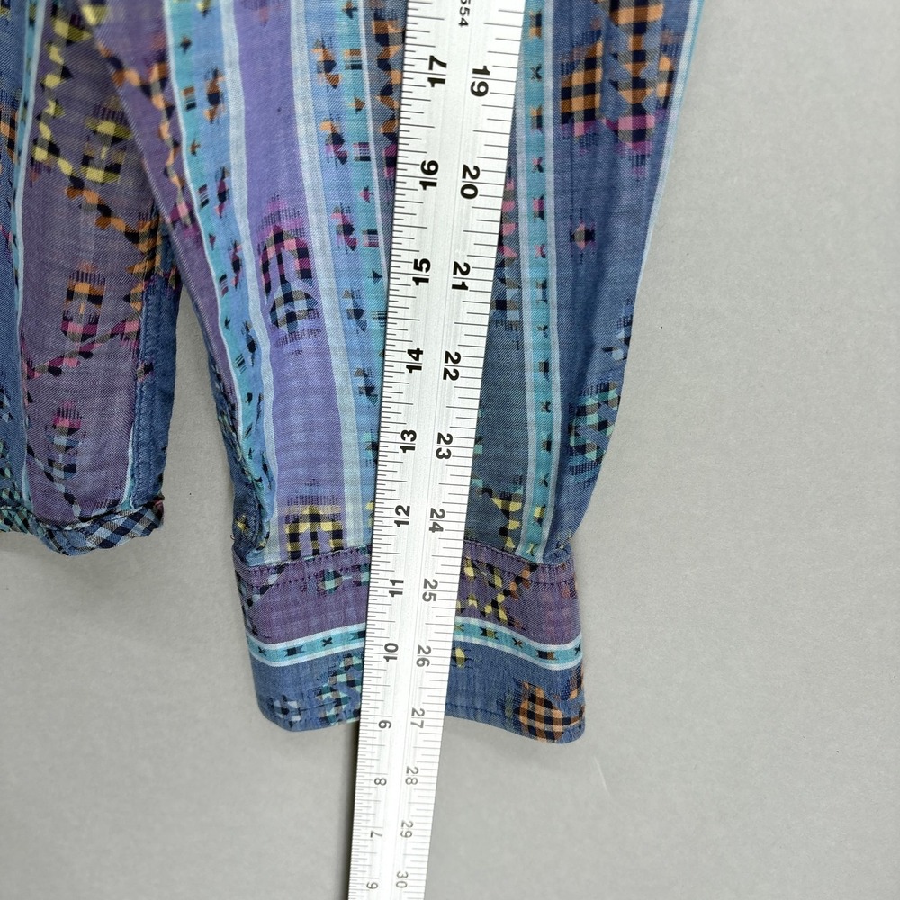 Robert Graham Shirt Mens XL Blue Purple Reversible Gingham Geometric‎ Jacquard - Picture 11 of 15